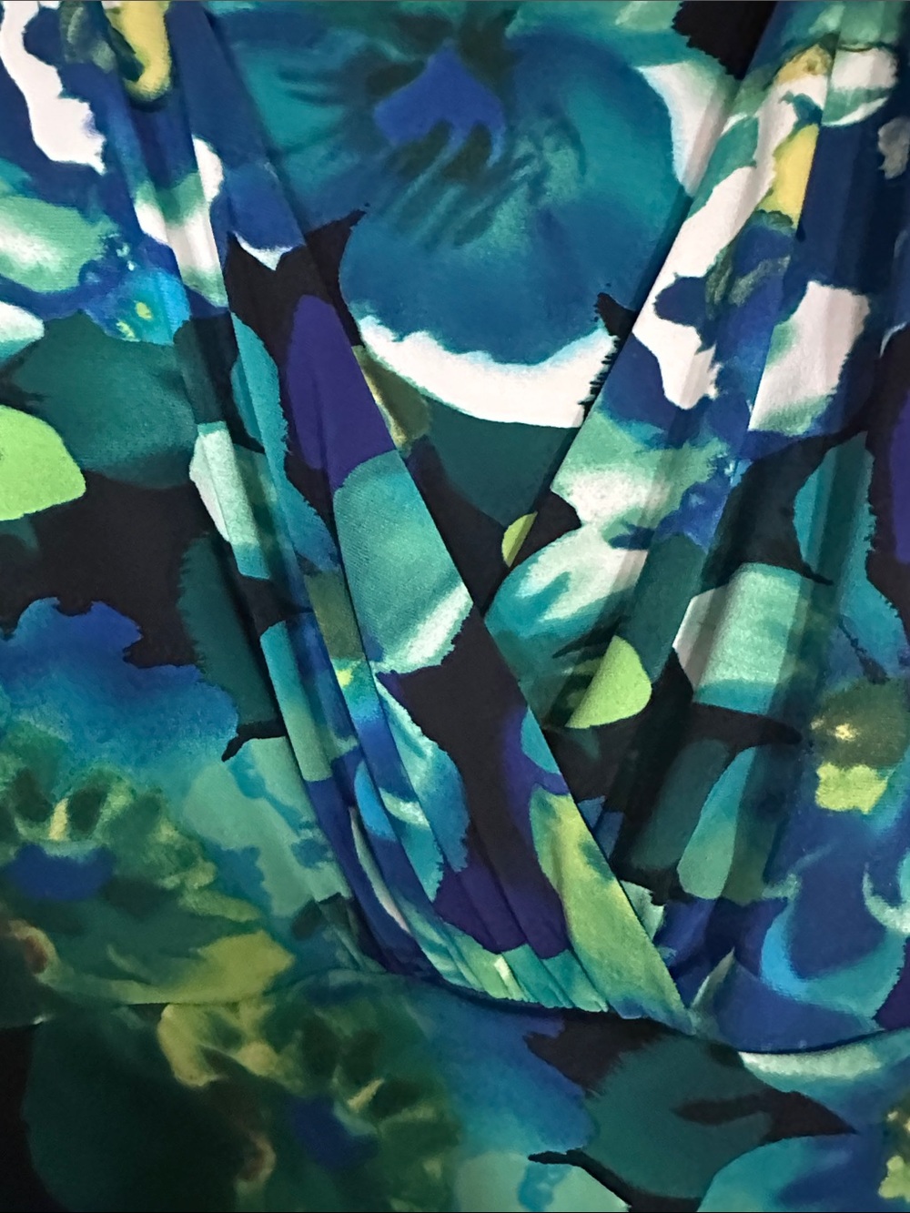 Lauren Ralph Lauren Blue and Green Floral Midi Dress - Picture 3 of 5